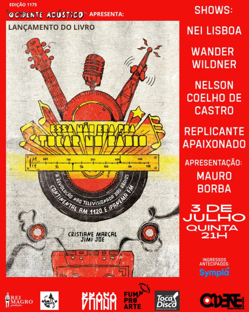 Lançamento de Livro sobre rádios locais e shows com nomes clássicos do rock nesta quinta-feira (3/7)