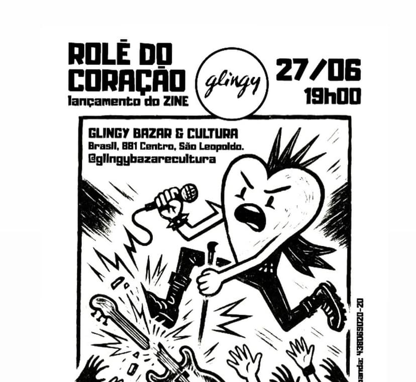 Lançamento zine Rolê do Coração nesta sexta (27), em São Leopoldo