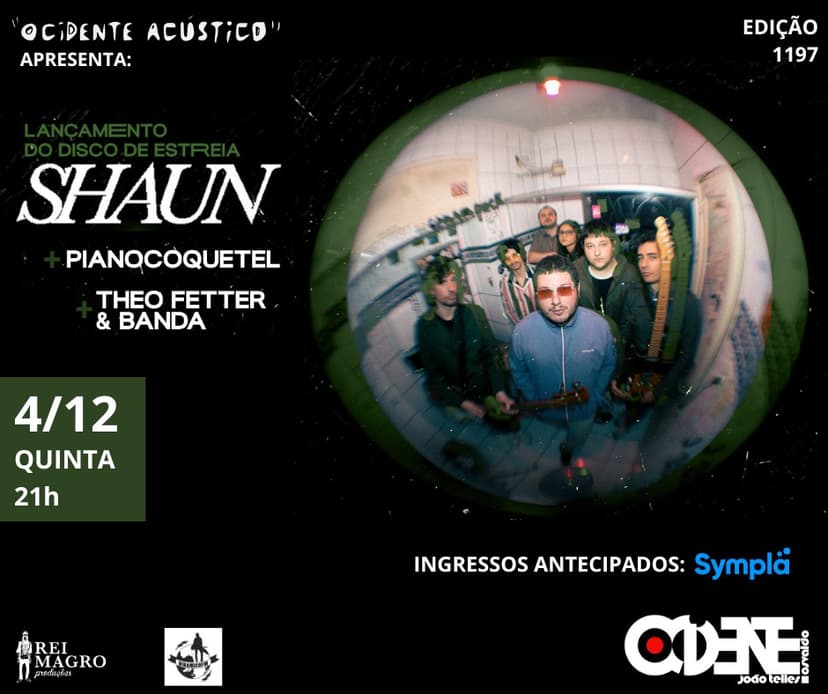 shaun lança álbum de estreia no Ocidente e ao lado de Pianocoquetel e Theo Fetter nesta quinta-feira (04/12)