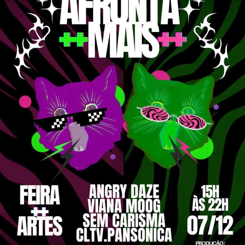 Viana Moog, Sem Carisma e outras atrações em evento no Afronte Cultural, neste domingo (7)