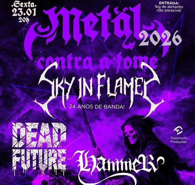 Sexta-feira (23) tem primeira edição do Metal Contra Fome em 2026, no Caos