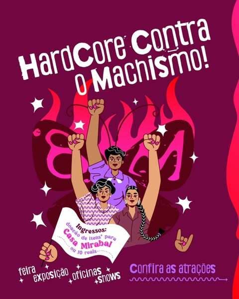Lo Que Te Voy a Decir e She Hoos Go estão entre as atrações do Hardcore Contra o Machismo, no Caos (8/3)
