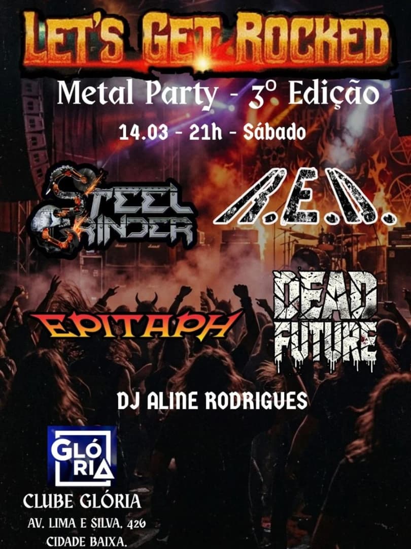 Let´s Get Rocked 3° reúne bandas de metal no Clube Glória, neste sábado (14)