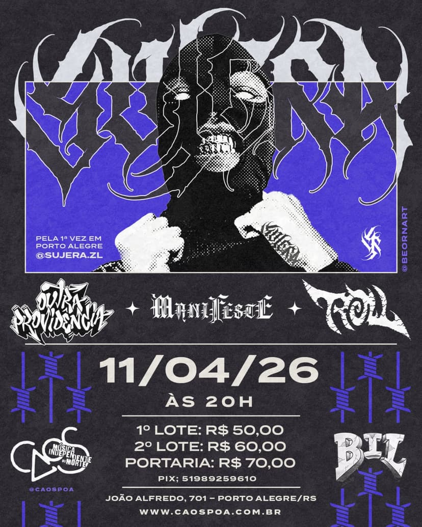 Troll, Outra Providência, Manifeste e Sujera (SP) neste sábado, no Caos